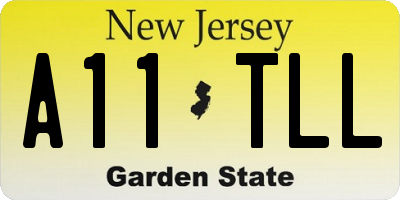 NJ license plate A11TLL