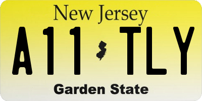 NJ license plate A11TLY