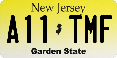 NJ license plate A11TMF