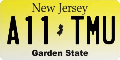NJ license plate A11TMU