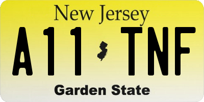 NJ license plate A11TNF