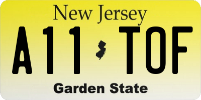 NJ license plate A11TOF
