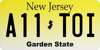 NJ license plate A11TOI