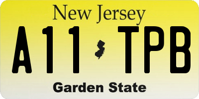 NJ license plate A11TPB