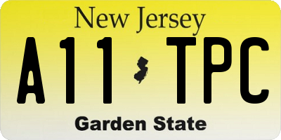 NJ license plate A11TPC