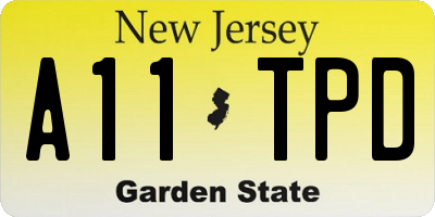 NJ license plate A11TPD