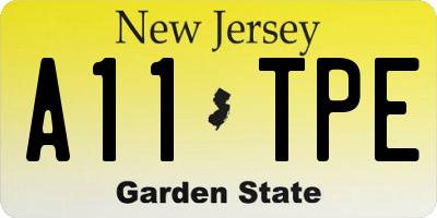 NJ license plate A11TPE