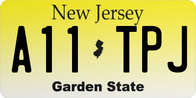 NJ license plate A11TPJ