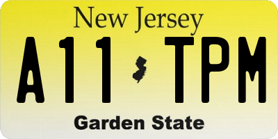 NJ license plate A11TPM