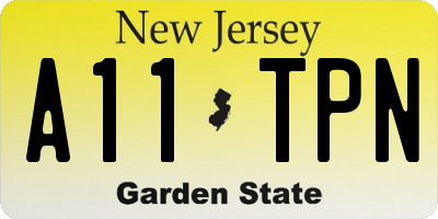 NJ license plate A11TPN
