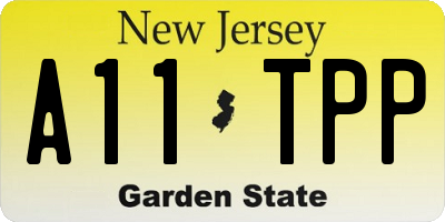 NJ license plate A11TPP