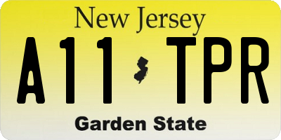 NJ license plate A11TPR