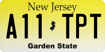NJ license plate A11TPT