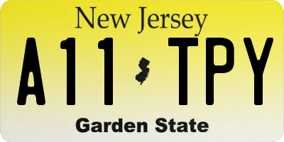 NJ license plate A11TPY