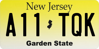 NJ license plate A11TQK