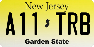 NJ license plate A11TRB