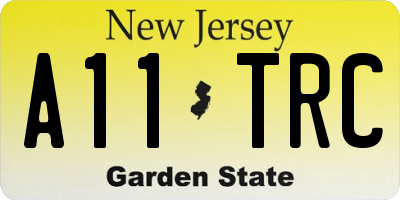 NJ license plate A11TRC