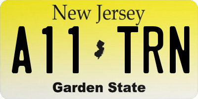 NJ license plate A11TRN