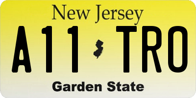NJ license plate A11TRO