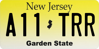 NJ license plate A11TRR