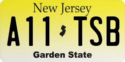 NJ license plate A11TSB