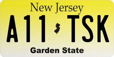 NJ license plate A11TSK