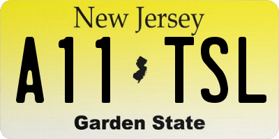 NJ license plate A11TSL