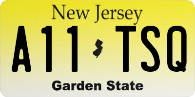 NJ license plate A11TSQ