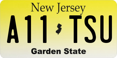 NJ license plate A11TSU