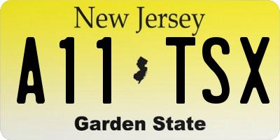 NJ license plate A11TSX