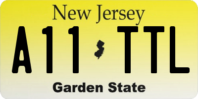 NJ license plate A11TTL