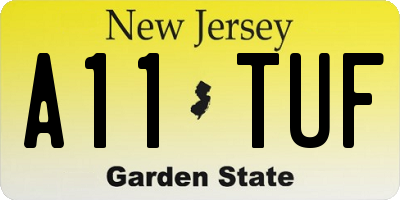 NJ license plate A11TUF