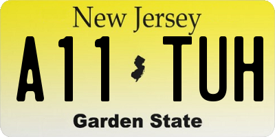 NJ license plate A11TUH