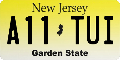 NJ license plate A11TUI