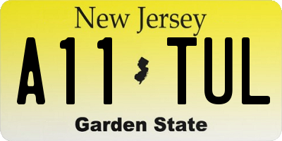 NJ license plate A11TUL