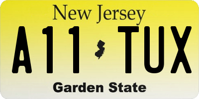 NJ license plate A11TUX