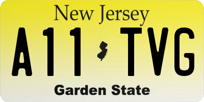 NJ license plate A11TVG