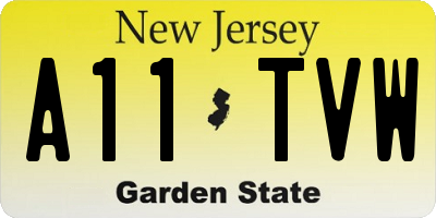 NJ license plate A11TVW