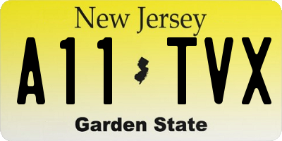NJ license plate A11TVX