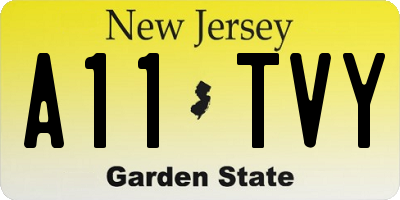 NJ license plate A11TVY
