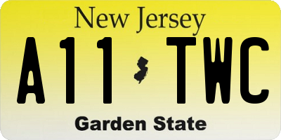 NJ license plate A11TWC