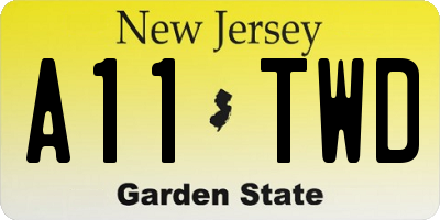 NJ license plate A11TWD
