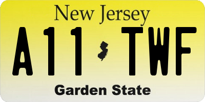 NJ license plate A11TWF