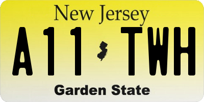 NJ license plate A11TWH