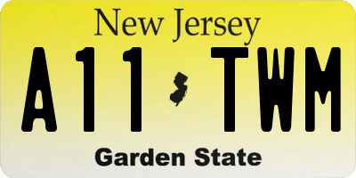 NJ license plate A11TWM