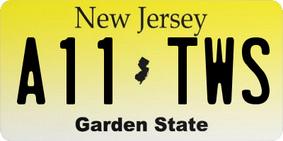 NJ license plate A11TWS