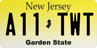 NJ license plate A11TWT