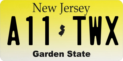 NJ license plate A11TWX