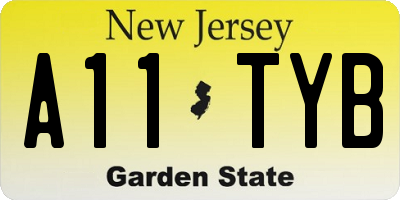 NJ license plate A11TYB