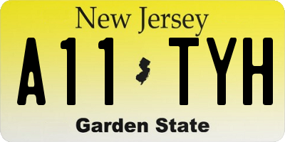NJ license plate A11TYH